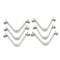 6pcs Kayak Paddle Spring Clips Tent Pole Clips Push Button Spring Snap Clip Locking Tube Pin white