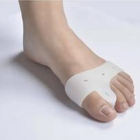 1 Pair Silicone Toe Separators for Foot Comfort Support & Toe Breathable, Comfortable Foot Care Solution, Toe Protector smėlis