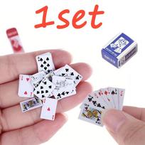 1-5set Portable Mini Poker Card Funny Cute Mini Playing Cards for Teens Adults Travel Toys Party Game Ideal Miniature Poker Card gray