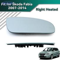For Skoda Fabia 2007-2014 Right Side/Off Side Heated Mirror Glass Direct Replacement Rear View 5J0857522 Wing Mirror Glass white