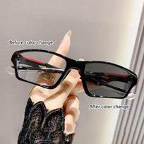 TR90 Sport Photochromic Anti Blue Light Glasses Anti Detachment Myopia Eyewear for Outdoor Sports 81278 -1 black