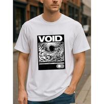 European sizes VOID Black Hole Vortex Pattern Print | Casual Versatile Men'S T-shirt, Comfortable and Breathable, All-Season, Crew Neck, Regular Fit S