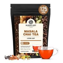 Masala Chai 125g 100% Kadak Assam Black CTC Tea | Immunity Booster Enriched with Cardamom Ginger Cloves Black Pepper and Lemongrass Classic Masala black