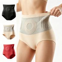 High Waist Shaping Shorts with Heating Effect Micro-Needle Silicone Waist Tummy Control Body Shaping Compression Yoga Pants M smėlis