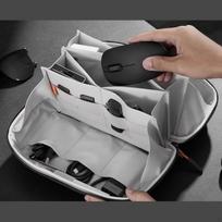 Data Cable Storage Bag Carry Case Multipurpose 180° Full Opening Smooth Zipper Stylish Large juoda