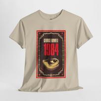 1984 T-Shirt George Orwell Big Eye Retro Mystical Vintage Book Tee S-5XL XXXXL black