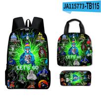 Classic Popular Peculiar Funny Gorilla tag 3D Printed 3pcs/Set pupil School Bags Laptop Daypack Backpack Lunch bag Pencil Case