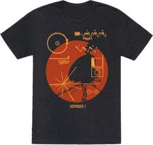 Retro Voyager 1 Golden Record Mens/Unisex Fitted Triblend Tee S red
