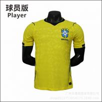 2026 FIFA World Cup Brazil Home Away Soccer Jersey Vinicius Jr 10 Player Version Short Sleeve Football Shirt Small black
