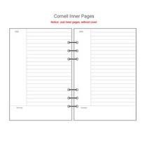 Daily Planner Spiral Binder Binder Inside Page Notebook Refill Loose Leaf Inner Page Paper Refill A7-Cornell