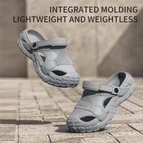 Men'S Outdoor Summer Wearable Clog Shoes Anti-Slip Breathable Odor-Resistant Slip-Resistant Sandals 40-41 pilka spalva
