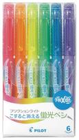 PILOT FriXion Light Highlighter 3.3mm 6-Color Set SFL60SL6C