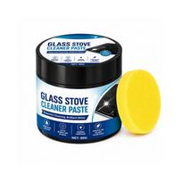 Glass Cooktop Cleaner with Cleaning Sponge, 80g for Stove Top One Size black