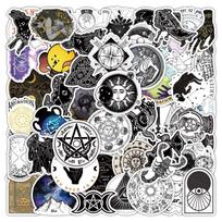 10/52pcs Nice Mysterious Moon Astrological stickers Mysterious Moon witch graffiti Stickers for DIY  Laptop Skateboard  Sticker 10pcs gray