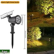 9 LED Saulės prožektoriai Lauko RGB Saulės kraštovaizdžio šviestuvai IP65 Vandeniui atsparūs Reguliuojamas ryškumas Sodui, kiemui, važiuojamajai daliai, terasai, palmėms black