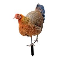 Dekoratyvinis vištos sodo kuolas, terasos kuolai, dekoracija, kiemo menas, gyvūno statulos kuolai terasai, sodui, takui, lauko kiemui brown