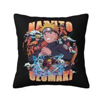 Custom Narutos Uzumaki Anime Cushion Covers Manga Velvet Nordic Throw Pillow 30cmx30cm black