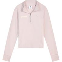 PUMA Pace Jump Series Half-Zip Slim Fit Knitted Sweatshirt Women tops 636175-70 S white
