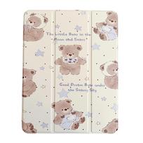 Cartoon Bear Tablet Case For iPad mini 2 3 4 5 6 7th iPad 5 6 9.7inch iPad Air 2019 10.5inch iPad 8th 9th 10.2in 10th 2022 case IPad Mini 6 7 8.3in white