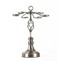 Goblets Holder Wine Glass Cup Rack Stand with 6 Hooks Metal Iron Hanging Drinking Glasses Cup Wine Holder Organizers 1 bronza
