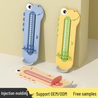 Universal Baby Foot Measurer: Children's Shoe Size & Height Ruler for Infants and Toddlers mėlyna