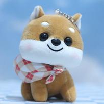 Sweet Shiba Inu Plush Backpack Toy Soft Cute Dog Hang Decoration Keychain 12cm