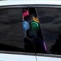 3D vandeniui atsparus lipdukas automobilio B statramsčio lipdukas stereoskopinė technologija H black