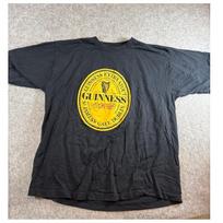 VINTAGE 90s Guinness Extra Stout Shirt Mens Black Graphic Tee Beer Promo XL Unisex T-Shirt M gray