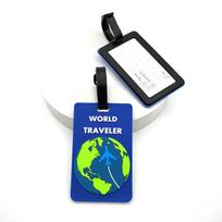 1PCS Travel Accessories Luggage Tag Creative  Suitcase Fashion Style Silicon Portable Travel Holder rožinė