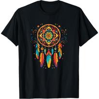 Colorful Dreamcatcher to Dream T-Shirt S juoda