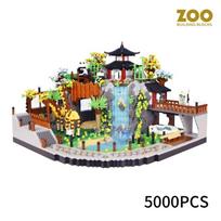 4800 vnt. Statybiniai kaladėlės Zoologijos sodas Mikro statybinės kaladėlės Plytos Deimantinės plastikinės medžiagos Modelis Namų dekoras Architektūra Gimtadienio dovanos Vaikams beige