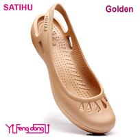 Certified Satihu Summer New Lightweight Anti Slip Hole Shoes  Clog For Women's Flat Bottom Sandals Nurse Outdoor Beach Jelly W5