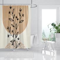 Atsparus vandeniui audinys Dušo užuolaida Vonios užuolaidos priedai 180X200 Vonios užuolaida Dušui 240*200 Nordic Boho dekoras 240X200 W60H190(CM)-1 Pcs white