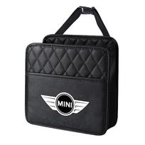 For MINI Cooper JCW WORKS R55 R56 F55 F56 R57 R58 R59 Foldable Car Logo Seat Back Hanging Storage Bag Organizer Case Accessories btrme66 black