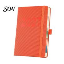 Time Management Notebook 2027 A5 Daily Planner, Vertical Grain Hardcover 320 Page Planner Schedule Notebook, English Calendar Organizer oranžinė