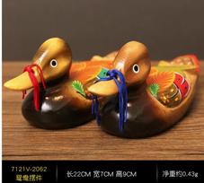 NEW Large-sized Pair of Wooden Mandarin Duck Ornaments Bedside Table Decorations Newlywed Couple Gifts  Home Decor