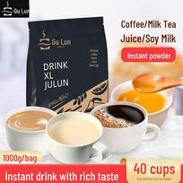 Julun Instant Milk Tea Powder 3-in-1 for Coffee, Juice, & Soy Milk Machines Plum Soup 1000g black