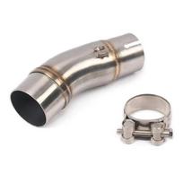 Motorcycle Exhaust Pipe Middle Link For Kawasaki Ninja 400 Z400 Z250 2017-2021 51mm Tubo De Escape Muffler System Accessories A gray