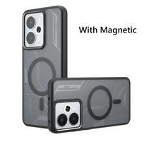 For Realme 14 5G Case Magentic Magsafe Matte Acrylic Bumper for Realme14 14 T Wireless Charging Hard PC+TPU Frame Frosted Case For Realme 14T juoda