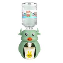 Mini Water Dispenser for Children Kids Gift Cute Cold/Warm Water Juice Milk Drinking Fountain Simulation Cartoon Kit 1 žalia
