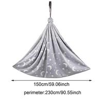 Kids Pod Swing Adjustable Flannel Glowing Children Sensory Pod Swing Seat For Interior Outdoor Bedroom Living Room Nursery Baby gray
