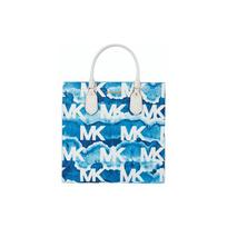Michael Kors MK Everly Monogram Open Tote Bag Women tote Dark-Blue White 35T1GZTT2I-951 Basic Set (Bag+Dust Bag) white