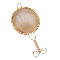 Brass Tea Strainer Practical Lightweight Sturdy Creative Mesh Tea Filter for Kitchen Hotel Household Living Room Loose Leaf beige