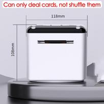 4000mAh Rechargeable Electric Automatic Card Dealer Machine Poker Cards Dispenser Speed and Distance Adjustable Poker Tools as shown white
