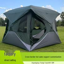 All-Season Rainproof Quick Setup Large Portable Camping Tent 4-6 Person Tent armijos žalia spalva