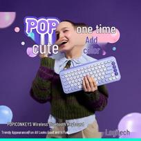 Logitech POP ICON KEYS Wireless Mechanical Keyboard juoda