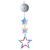 Christmas Star Window Light Decoration with Suction Cup for Xmas Home Shop Party Gifts for Glass Indoor Outdoor Decor Pendant gray