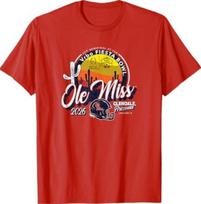 Mississippi Ole Miss Rebels Fiesta Bowl 2026 CFP Semifinal T-Shirt XL įvairiaspalvis