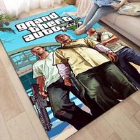 Grand Theft Auto GTA 6 Gaming Mat for Living Room, Bedroom, Sofa Decoration, Non-slip Mat for Children's Area, Gift. 40x60cm( 15x23in ) white