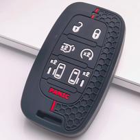 Raktų pakabuko dangtelis Chrysler Pacifica Hybrid Voyager Anti-Scratch Guard Smūgiams atspari apsauga Minkšta rankenos tekstūra Jautrus mygtukų lietimas juoda